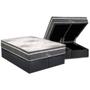 Imagem de Cama Box Baú Queen: Colchão Molas Bonnel Polar Superlastic Safira + Base CRC Suede Gray (158x198)