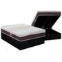 Imagem de Cama Box Baú Queen: Colchão Molas Ensacadas Castor Pocket Class Híbrido + Base CRC Courano Black(158x198)