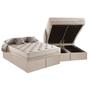 Imagem de Cama Box Baú Queen: Colchão Molas Herval Maxspring Scotland + Base CRC Suede Clean(158x198)