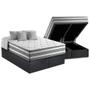 Imagem de Cama Box Baú Queen: Colchão Molas MasterPocket Ensacadas D Angelis Anjos Superlastic Duo Sono + Base CRC Suede Gray (158x198)