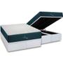 Imagem de Cama Box Baú Queen: Colchão Molas MasterPocket Ensacadas Polar Aquariuns + Base CRC Courano White (158x198)