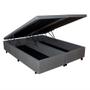 Imagem de Cama Box Baú Queen Reforçada e Resistente Cinza 158x198x42cm 
