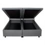 Imagem de Cama Box Baú Queen Reforçada e Resistente Cinza 158x198x42cm 
