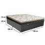 Imagem de Cama Box Baú Queen Sintético Bipartido +  Colchão Elegance Ortopédico Espuma D33 Extra Firme 158x198x63