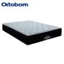 Imagem de Cama Box Baú Queen Suede Bipartido + Colchão Airtech Molas Ensacadas Antares Ortobom Preto 158cm