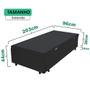 Imagem de Cama Box Baú Solteirão 3 em 1 Auxiliar Bicama Espuma 96x203x44cm Vstore FULL