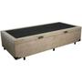 Imagem de Cama Box Baú Solteirão King Blindado Suede Bege 203X96X44 Cm