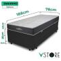 Cama Box Bau Solteiro 3 em 1 Auxiliar Bicama Espuma 78x188x44cm Vstore FULL + Colchão Orthopedic I - V-STORE Imagem de Cama Box Bau Solteiro 3 em 1 Auxiliar Bicama Espuma 78x188x44cm Vstore FULL + Colchão Orthopedic I