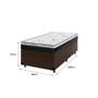 Imagem de Cama Box Baú Solteiro 88 Tecido Sintético Marrom com Colchão Espuma D33 One Face Preto - Bello Box