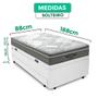 Imagem de Cama Box Baú Solteiro Auxiliar Bicama 3 em 1 + Colchão Ibiza D33 Molas Superlastic 88x188x66cm Vstore