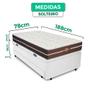 Imagem de Cama Box Baú Solteiro Auxiliar Bicama 3 em 1 + Colchão Orthopedic II D33 Espuma 78x188x68cm Vstore