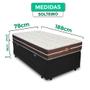 Imagem de Cama Box Baú Solteiro Auxiliar Bicama 3 em 1 + Colchão Orthopedic II D33 Espuma 78x188x68cm Vstore