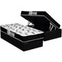 Imagem de Cama Box Baú Solteiro: Colchão Espuma D33 Luckspuma Supreme Pillow Top + Base CRC Suede Black(88x188)