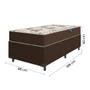 Imagem de Cama Box Baú Solteiro Colchão Espuma D33 Marquês 88x188x60cm Marrom Umaflex