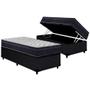 Imagem de Cama Box Baú Solteiro: Colchão Espuma D45 Ortobom  Airtech 150 + Base CRC Courano Black(88x188)