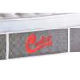 Imagem de Cama Box Baú Solteiro: Colchão Molas Castor Pocket Light Stress Oxygen New Plush + Base CRC Suede Gray(88x188)