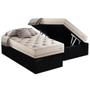 Imagem de Cama Box Baú Solteiro: Colchão Molas Herval Maxspring Scotland + Base CRC Suede Black(88x188)