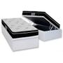 Imagem de Cama Box Baú Solteiro: Colchão Molas Ortobom Nanolastic Physical Spring + Base CRC Courano White(88x188)