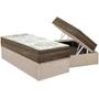 Imagem de Cama Box Baú Solteiro: Colchão Molas Ortobom SuperPocket Gold Ultra Gel + Base CRC Suede Clean(88x188)