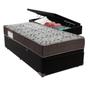 Imagem de Cama Box Baú Solteiro Preto e Colchão Misto ISO 150 Espuma Ortobom