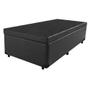 Imagem de Cama Box Baú Solteiro Resistence Suede Preto + Colchão Solteiro Resistence Espuma D33  26x88x188