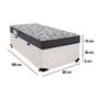 Imagem de Cama Box Baú Solteiro Sintético + Colchão De Espuma D33 - SerenePrime - 88cm Branco