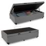 Imagem de Cama Box Baú Solteiro Sintético + Colchão De Espuma D33 - SerenePrime - 88cm Cinza