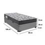 Imagem de Cama Box Baú Solteiro Sintético + Colchão De Espuma D33 - SerenePrime - 88cm Cinza