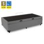 Imagem de Cama Box Baú Solteiro Sintético + Colchão De Espuma D33 - SerenePrime - 88cm Cinza