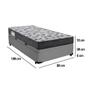 Imagem de Cama Box Baú Solteiro Sintético + Colchão De Espuma D33 - Sereneprime - 88cm Cor:cinza