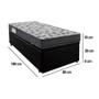 Imagem de Cama Box Baú Solteiro Sintético + Colchão De Espuma D33 - Sereneprime - 88cm Preto
