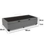 Cama Box Baú Solteiro Sintético SerenePrime Cinza 88x188x44 Imagem de Cama Box Baú Solteiro Sintético SerenePrime Cinza 88x188x44