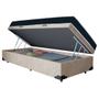 Imagem de Cama Box Baú Solteiro Suede + Colchão D20 Omega Azul Valle 88x188x56