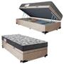 Imagem de Cama Box Baú Solteiro Suede + Colchão De Espuma D33 - Sereneprime - 88cm Bege