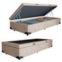 Imagem de Cama Box Baú Solteiro Suede + Colchão De Espuma D33 - Sereneprime - 88cm Bege