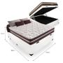 Imagem de Cama Box Baú Viúva 128 Tecido Sintético Branco com Colchão Little Angel - Bello Box - Mola Superlastic 62x128x188cm