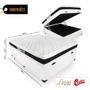Imagem de Cama Box Baú Viúva + Colchão De Espuma D45 - Castor - Black White Double Face 128x188x69cm