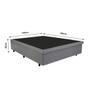 Imagem de Cama Box Baú Viúvo 128x188x42cm Cinza com Pistão a Gás
