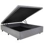 Imagem de Cama Box Baú Viúvo 128x188x42cm Cinza com Pistão a Gás