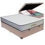 Imagem de Cama Box Baú Viúvo Bege e Colchão Orthopedic D33 V-Tech
