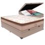 Imagem de Cama Box Baú Viúvo Bege e Colchão Victory Molas V-Tech