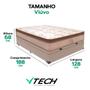 Imagem de Cama Box Baú Viúvo Bege e Colchão Victory Molas V-Tech