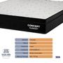 Imagem de Cama Box Bege e Colchão Casal Concept Molas Ensacadas Plumatex