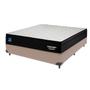 Imagem de Cama Box Bege e Colchão Casal Concept Molas Ensacadas Plumatex