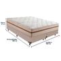 Imagem de Cama Box Bege e Colchão Classic 22 cm Molas ensacadas Queen Anjos