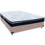Imagem de Cama Box Bege e Colchão Orthosono D33 Com Euro Pillow Casal Anjos