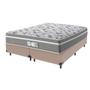 Imagem de Cama Box Bege e Colchão Queen Evolution Molas Ensacadas Probel