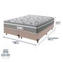 Imagem de Cama Box Bege e Colchão Queen Evolution Molas Ensacadas Probel