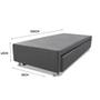 Imagem de Cama Box Bicama Auxiliar Solteiro Sintético Espuma 8cm 88x188x40 Cinza