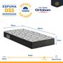 Imagem de Cama Box Bicama com Colchão de Espuma D33 Ortobom ISO 100 + Auxiliar de Espuma Unique Solteiro 88cm